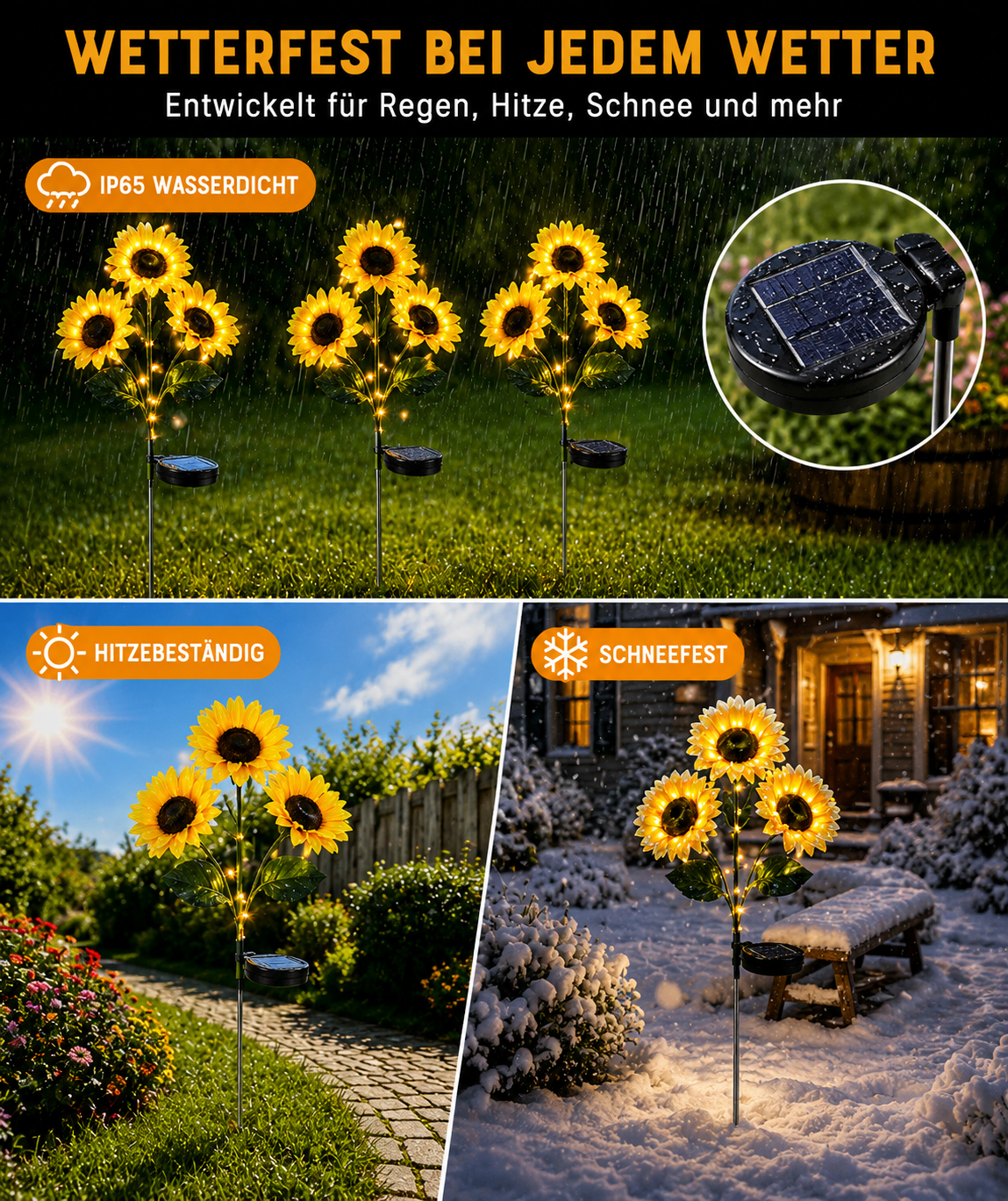 Everlumi™ Solar-Sonnenblumenlichter